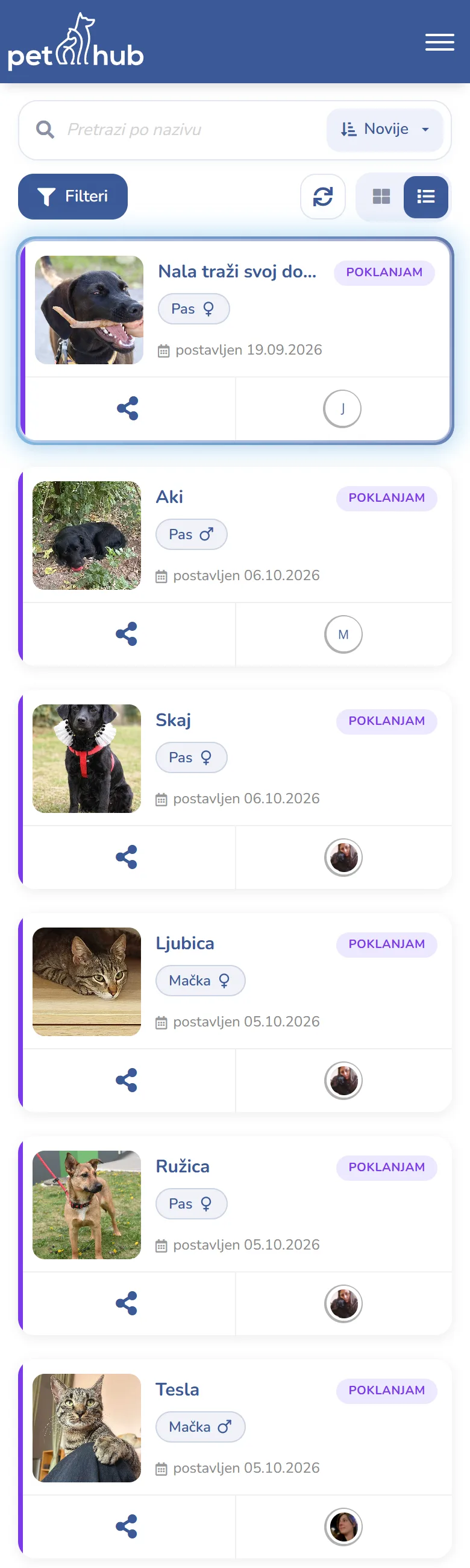 Oglasi za udomljavanje